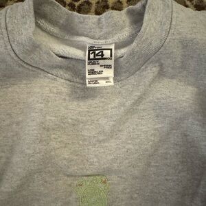 Comfy grey sweatshirt w turtle